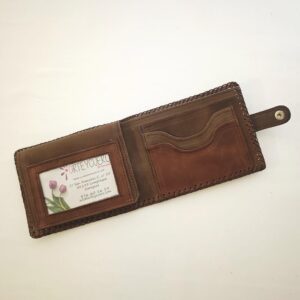 Cartera billetero de piel marrón