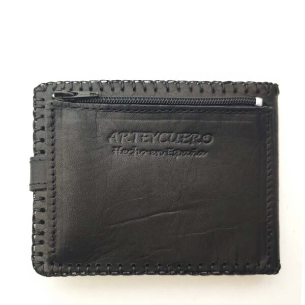 Cartera billetero de piel negro