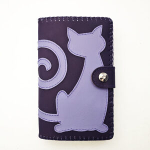Cartera billetero de piel morado