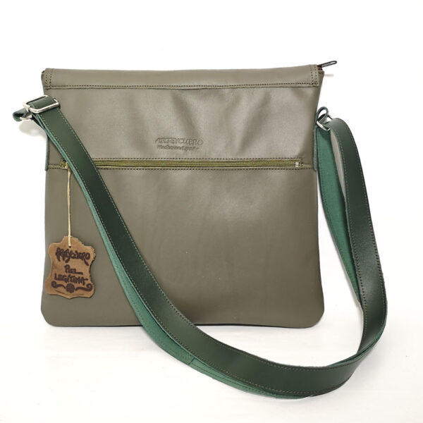 Bolso unisex de piel verde