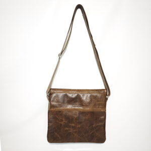 Bolso de piel marrón tabaco