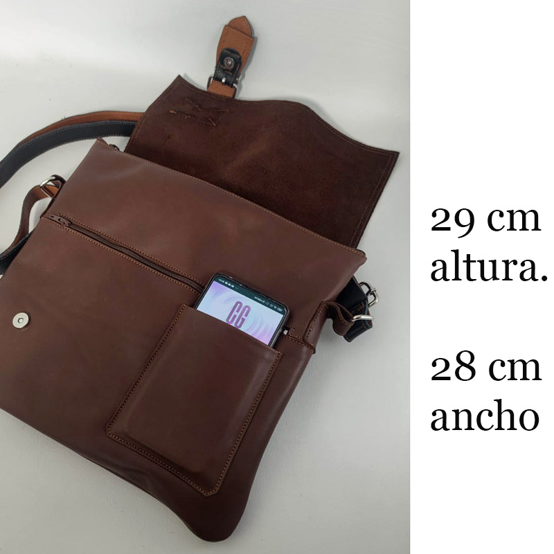 27€, Bolso bandolera de piel para hombre