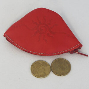 Monederito de piel rojo