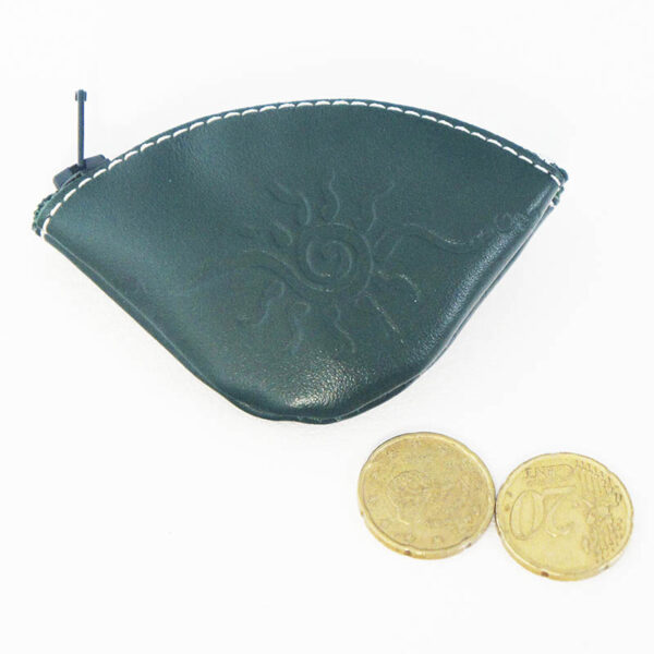 Monederito de piel verde