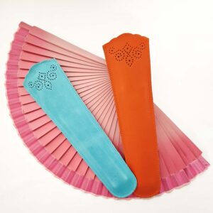 funda abanico de piel