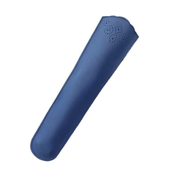 Funda abanico de piel azul