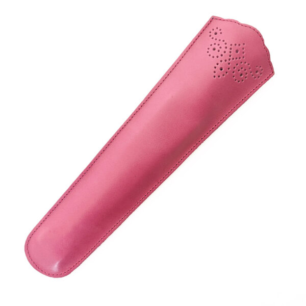 Funda abanico de piel fucsia