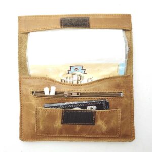 Bolsa de tabaco de piel camel