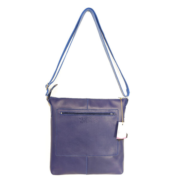Bolso bandolera de piel azul marino