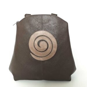 Mochila de piel marrón