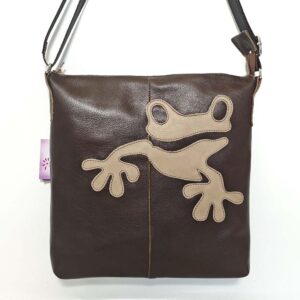Bolso bandolera de piel marrón