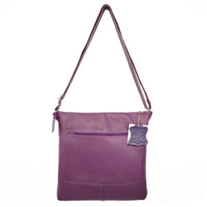 Bolso de piel morado