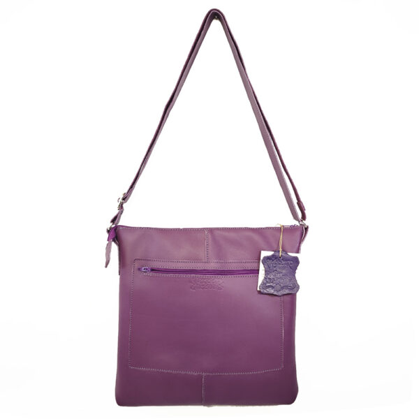Tienda online de artículos hechos a mano en cuero y piel. Artesanos del cuero. eclipse, Bolso bandolera de piel IMG 20260522 074346 Bolso de piel morado