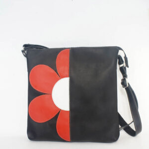 Bolso bandolera de piel negra