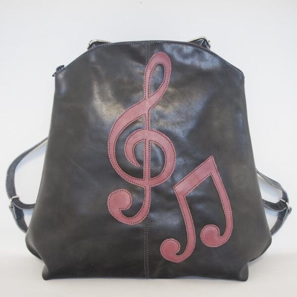 Tienda online de artículos hechos a mano en cuero y piel. Artesanos del cuero. Mochila Músic de cuero DSC0388 Mochila de piel gris oscuro