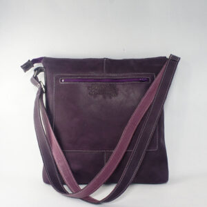 bolso de piel morado