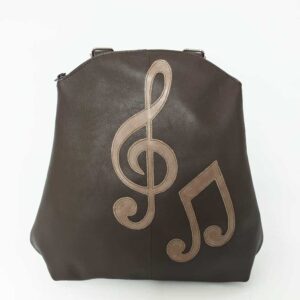 Mochila de piel marrón