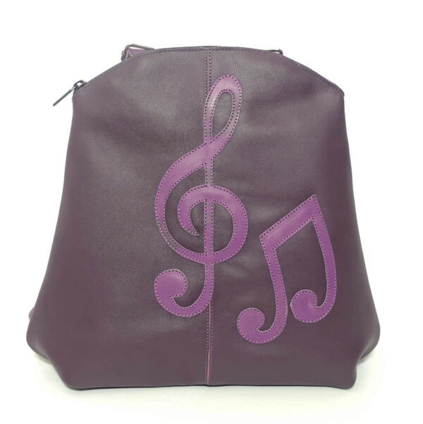 Mochila de piel morada