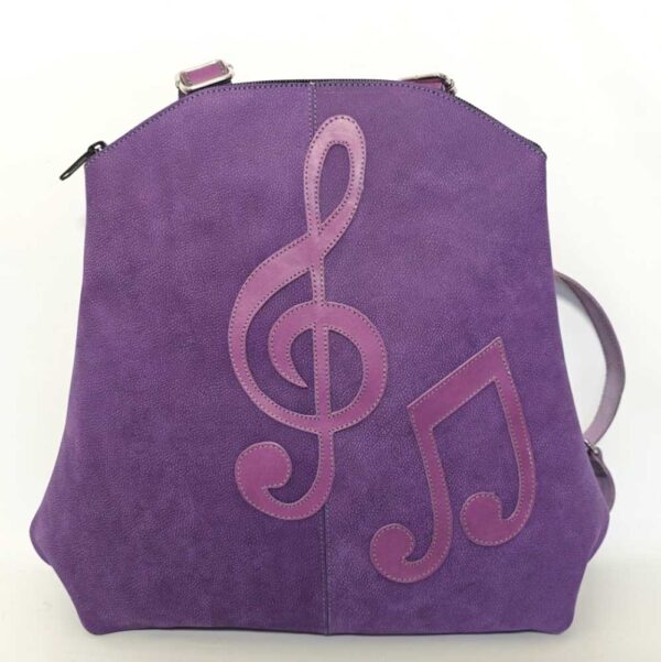 Mochila de piel morada