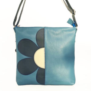Bolso de piel azul