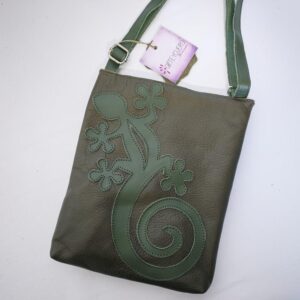 Bolso de piel verde