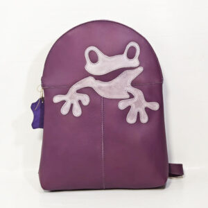 Mochila de piel morada