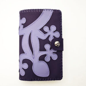 Cartera billetero de piel morado