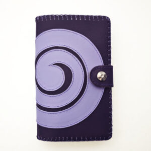 Cartera billetero de piel morado