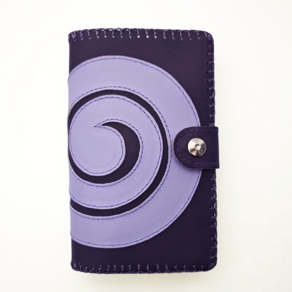 Cartera billetero de piel morado
