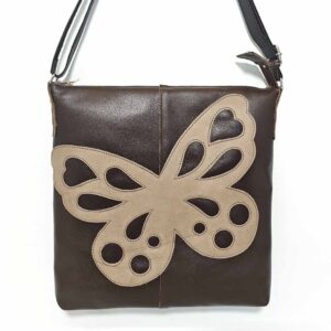 Bolso bandolera de piel marrón