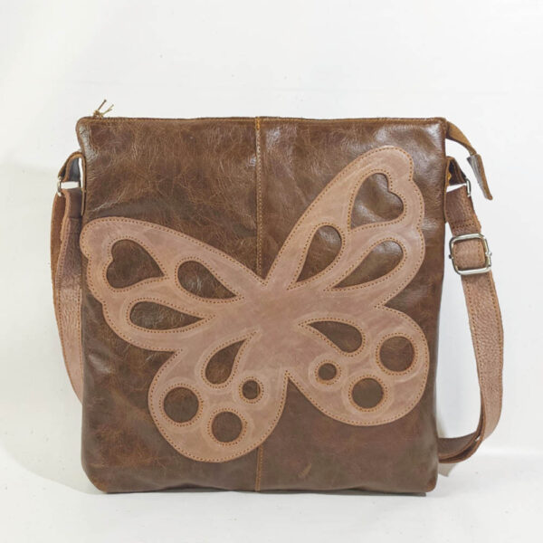 Bolso de piel camel