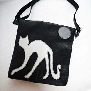 bolso bandolera de piel negro