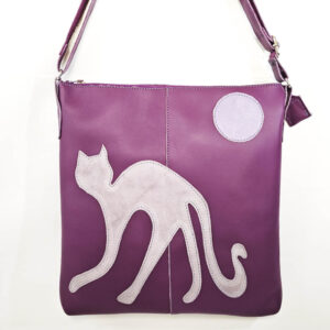Bolso de piel morado