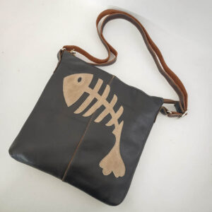 Bolso bandolera de piel marrón