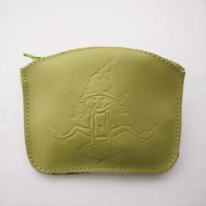 monedero de piel pistacho duende