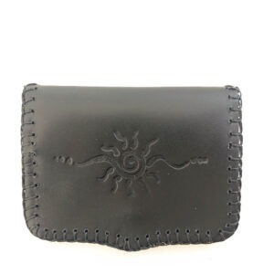 Cartera de piel negra