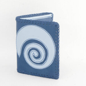 Cartera billetero de piel azul
