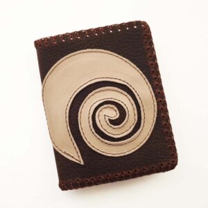 Cartera billetero de piel marrón