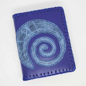 Cartera billetero de piel azul