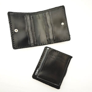Cartera billetera de piel negra