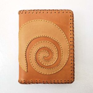 Cartera billetero de piel camel