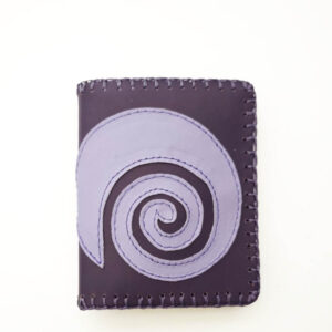 Cartera billetero de piel morado
