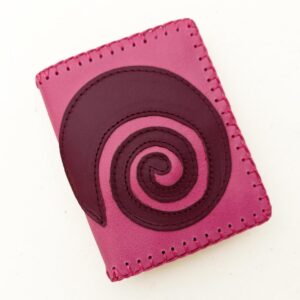 Cartera billetero de piel rosa