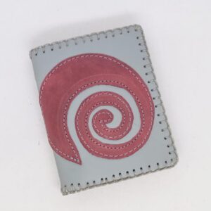 Cartera billetero de piel gris