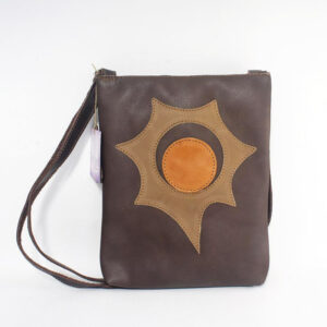 Bolso bandolera de piel marrón
