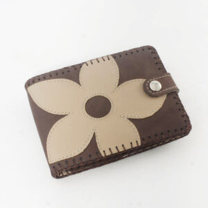 Cartera billetero de piel marrón