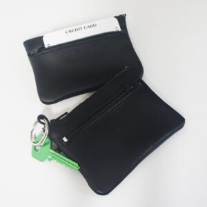 Monedero de piel negro