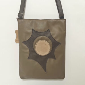 Bolso bandolera de piel taupe