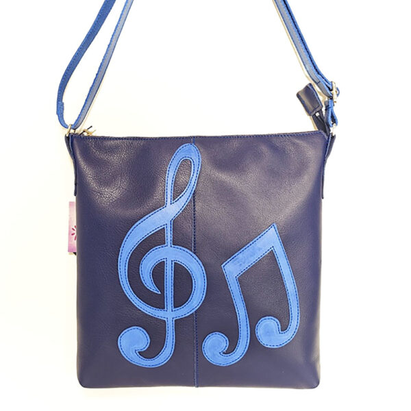 Bolso bandolera de piel azul marino
