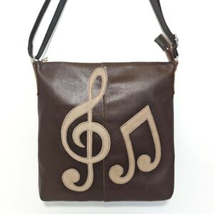 Bolso bandolera de piel marrón